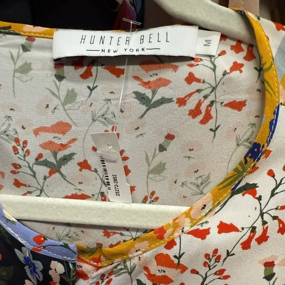 HUNTER BELL FINLEY BLOUSE IN WILDFLOWER PATCHWORK-W6